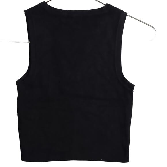 Primark Cares Crop Top Size XS Black Fine Knit - Picture 3 of 7
